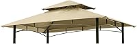 Vista 1 de Toldo de Repuesto para Cenador de Parrilla - Hugline 5x8 Refugio para Parrilla Exterior Toldo Superior de Doble Nivel Cubierta de Carpa BBQ Beige