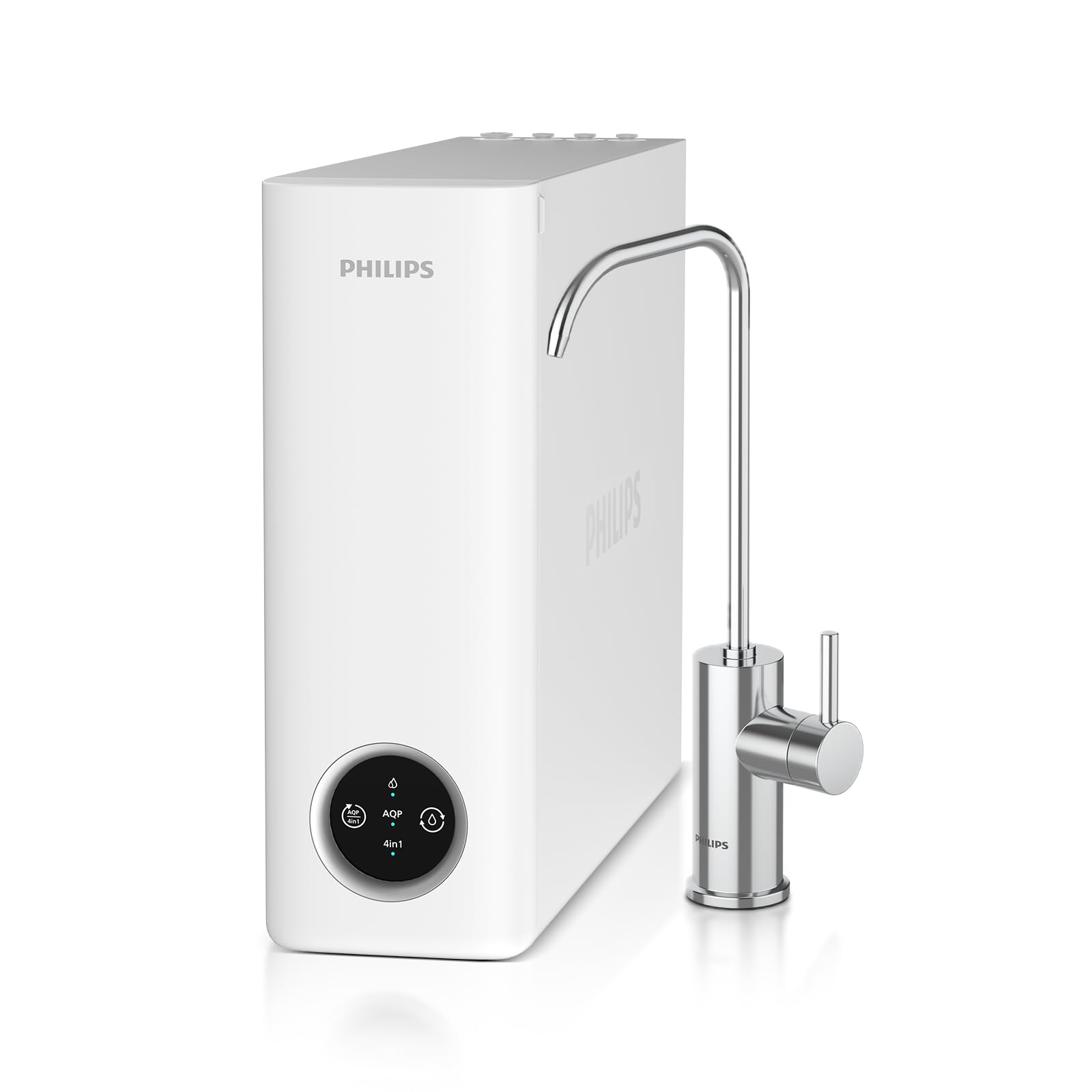 Filtro de agua de ósmosis inversa debajo del fregadero, purificador de agua compacto sin tanque Philips de 5 etapas, sistema de ósmosis inversa certificado NSF/ANSI 372, 2:1 puro para drenar