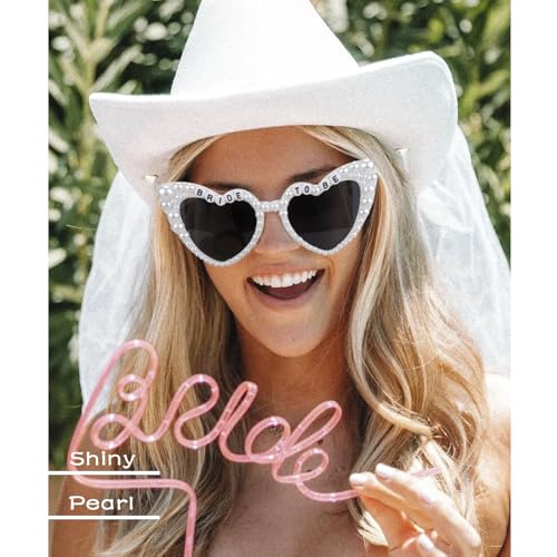 Bride Sunglasses for Bachelorette White Heart Sunglasses Bride to Be Sunglasses Womens Bachelorette Sunglasses3