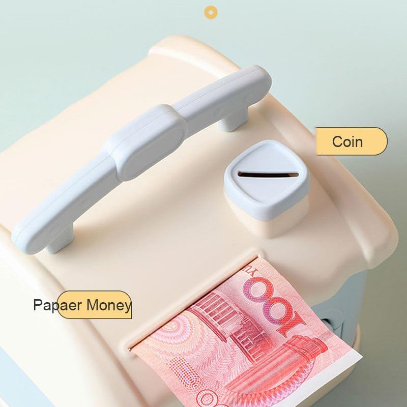 Image of Money Saving Bank with Coin Slot / /Creative Cartoon Design Money Bank / /Plastic Piggy Bank for Boys & Girls (Pack of 1) (House Piggy Bank-Pink)