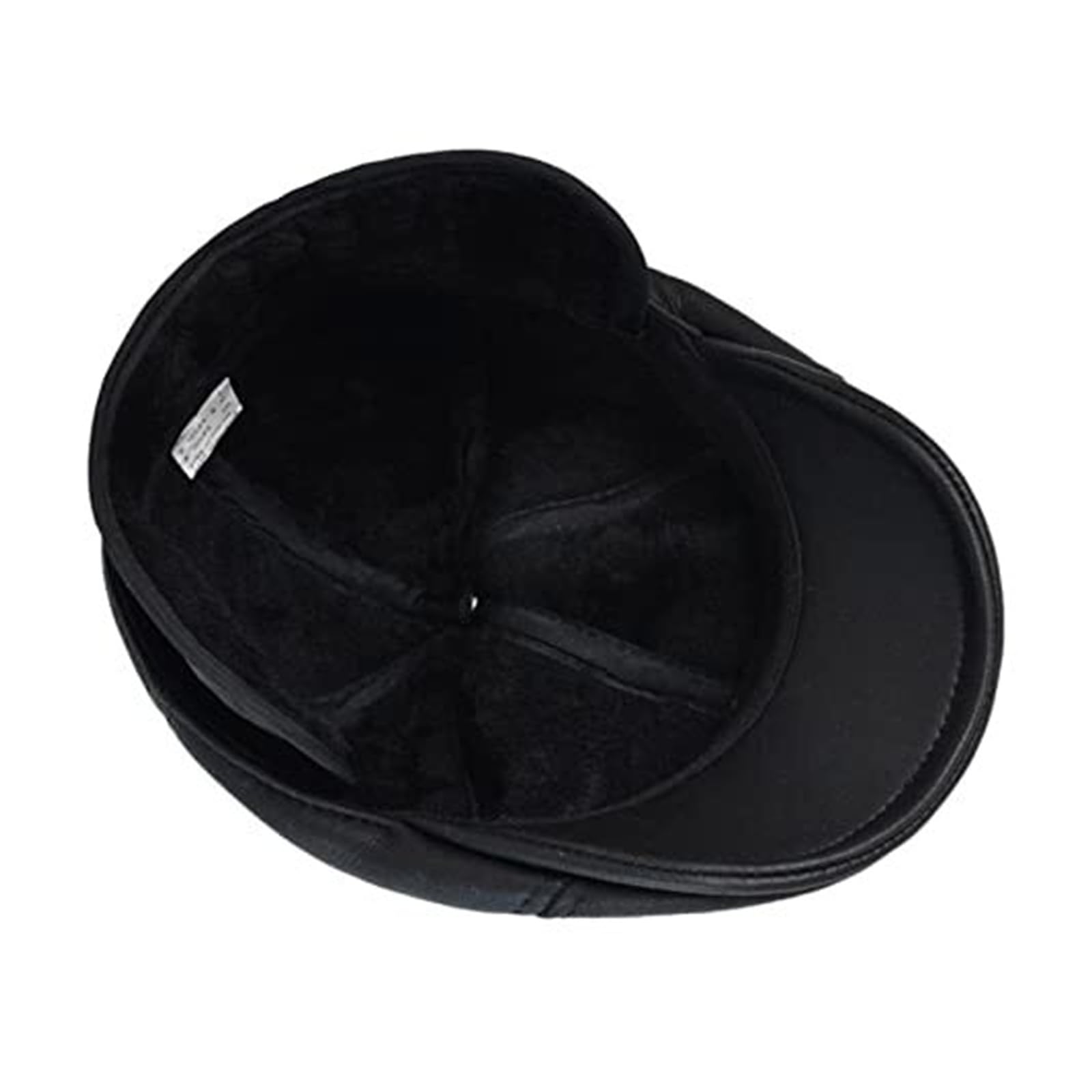 Real Leather Baseball Cap Hat with Ear Flaps - Winter Warm Beret for Men and Women (Black 2, XXL)(Large; Brown)