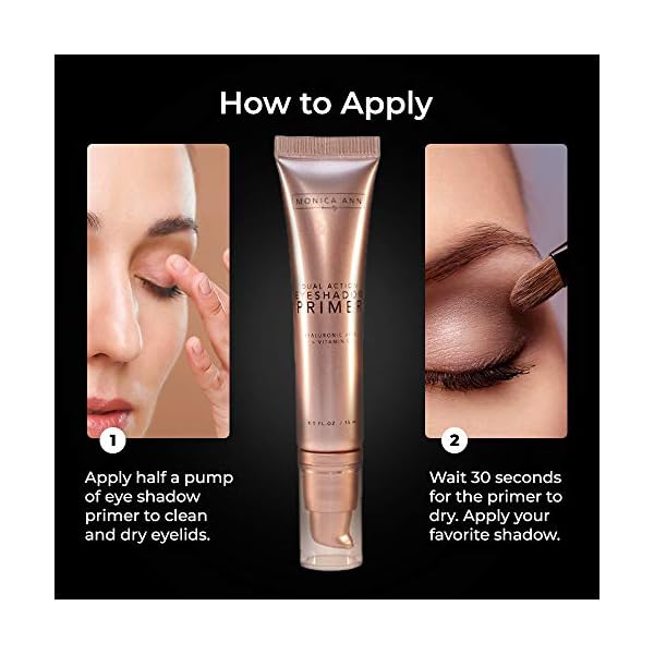 Monica-Ann-Beauty-Dual-Action-Eye-Shadow-Primer-Hydrating-Primer-Makeup-With-Vitamin-C-Hyaluronic-Acid-Crease-Free-Sweat-Proof-Waterproof-Oil-Free-Eyeshadow-Base-Prevents-Oily-Eyelids Monica Ann Beauty Dual-Action Eye Shadow Primer | Hydrating Primer Makeup With Vitamin C & Hyaluronic Acid | Crease Free, Sweat Proof, Waterproof, & Oil Free Eyeshadow Base Prevents Oily Eyelids