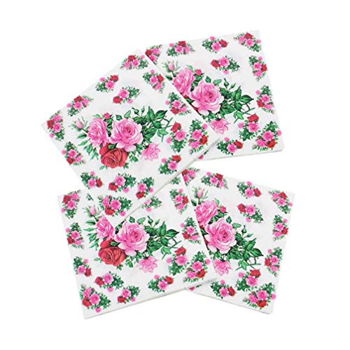 Guardanapos descartáveis Amosfun 100 peças de papel decorativo de tecido impresso em papel para fest