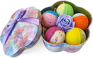 5+1 Bath Bombs Gift Set, 100% Handmade Pure Essential Oil Bath Bombs, Fizzy Spa for Moisturing Skin, Best Gift Choice For Woman, Kids, Birthday & Valentine's Day