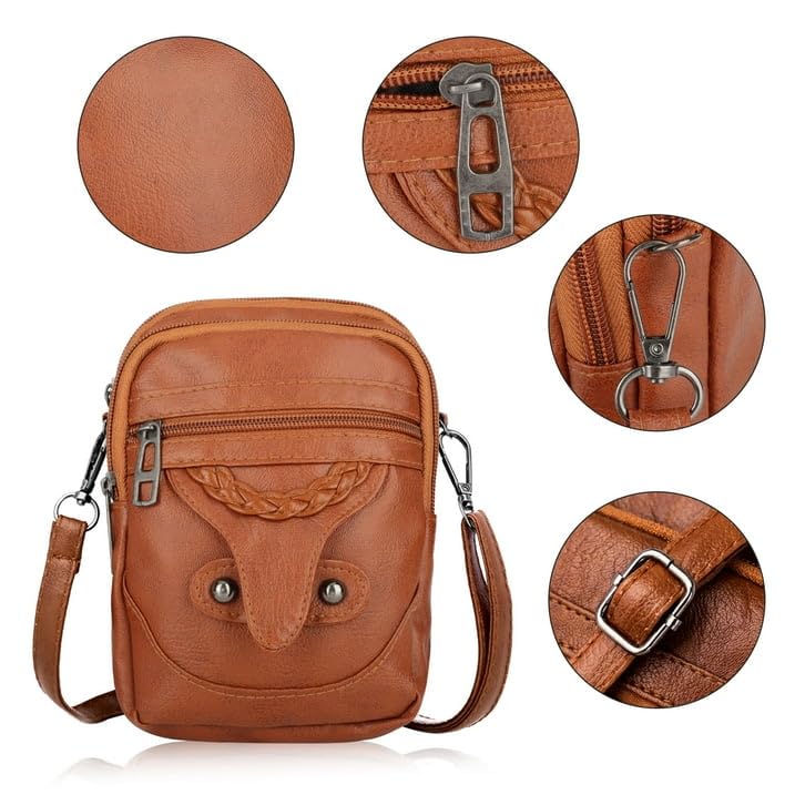 PU Leather Crossbody Bag for Women – Mini Shoulder Bags Travel Shoulder Purse Phone, Cards Wallet Purses for Travel Sports3