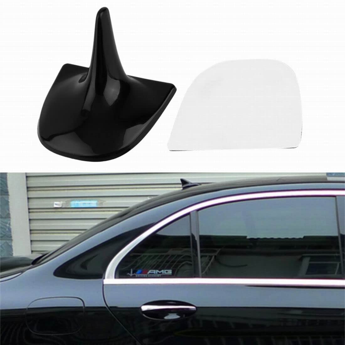 Auto Styling Dak Decoratie Sticker FM/AM Signaal Haaivin Antenne/Fit Voor 6r 9n/Fit Voor Golf 7 6 5 4 3 Mk4 Mk5 Mk7 Mk2 (kleur: zwart