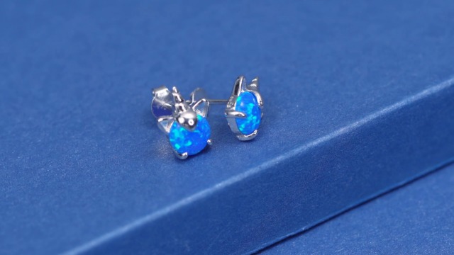 ZIPPICE Orecchini a cerchio multicolore opale in argento 925