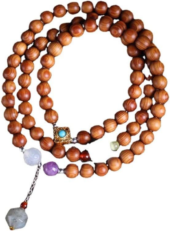 陈化崖柏DIY珥金拖紫款手链手链念珠 0.6×108颗男女装饰(0.6×108颗)