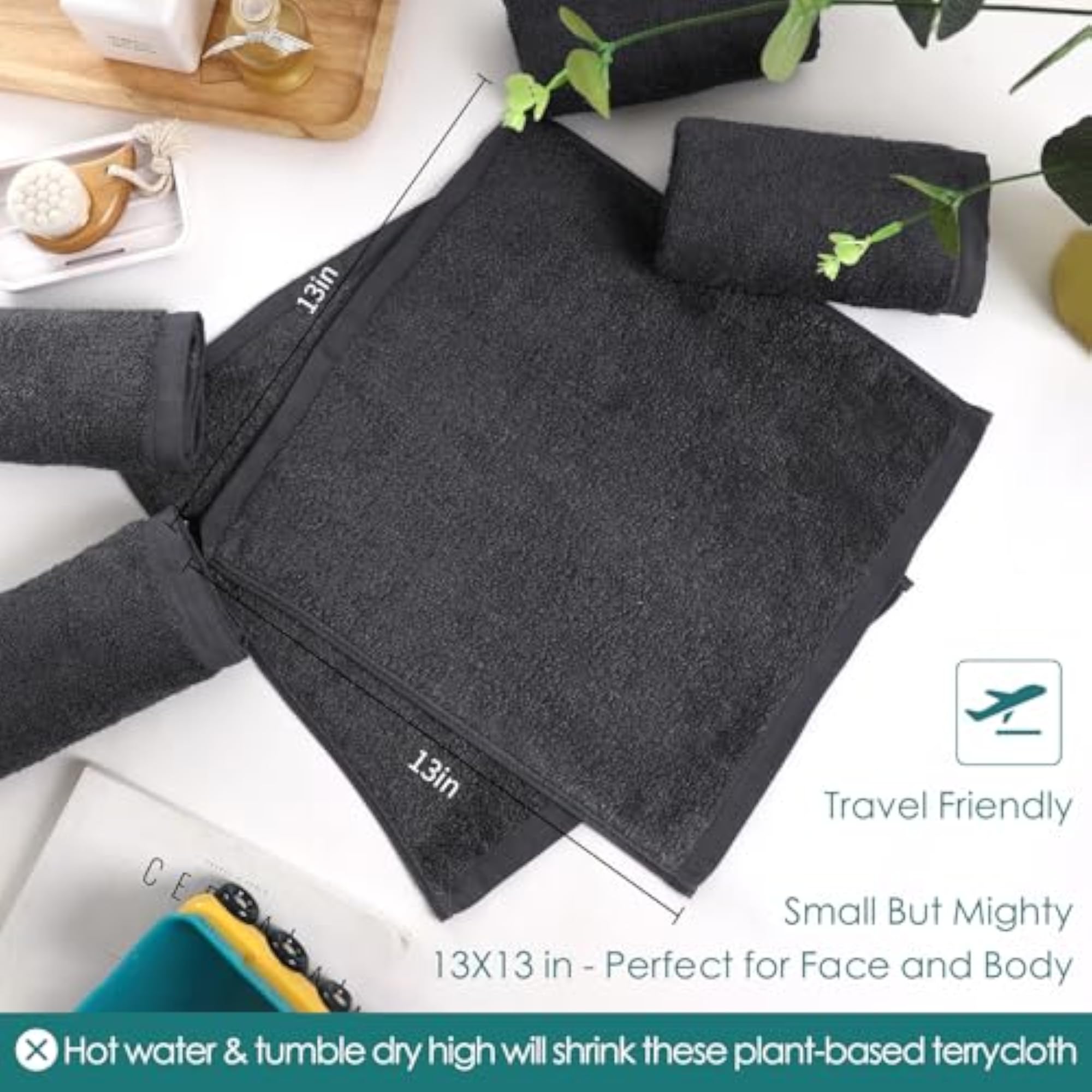 Super Soft Face Towels, 6 Pack for Sensitive Skin