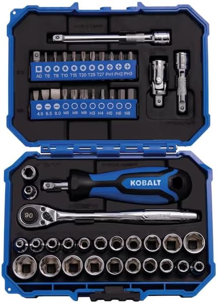 K.balt 50-Piece Standard (SAE) and Metric Polished Chrome Mechanics Tool Set with Hard Case