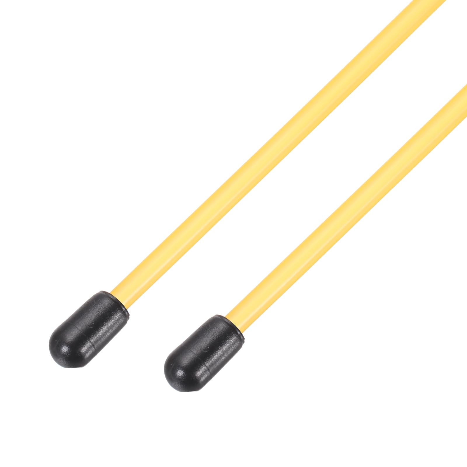 sourcing map 320mm Plastic Protection Antenna Tube, RC Antenna Tube with Caps for RC Car Boat Drone Receiver(Yellow, 2 Pcs)