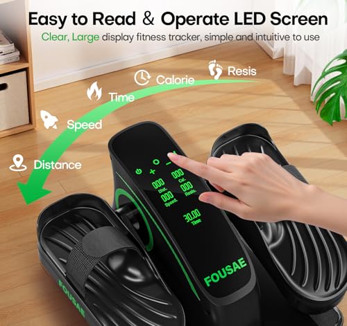 FOUSAE Under Desk Elliptical Machine, Electric Elliptical Machine for Seniors with 15 Adjustable Speed, 80W Quiet Motor & Compact Electric Pedal Exerciser with Display Monitor & Remote Control - Image 5