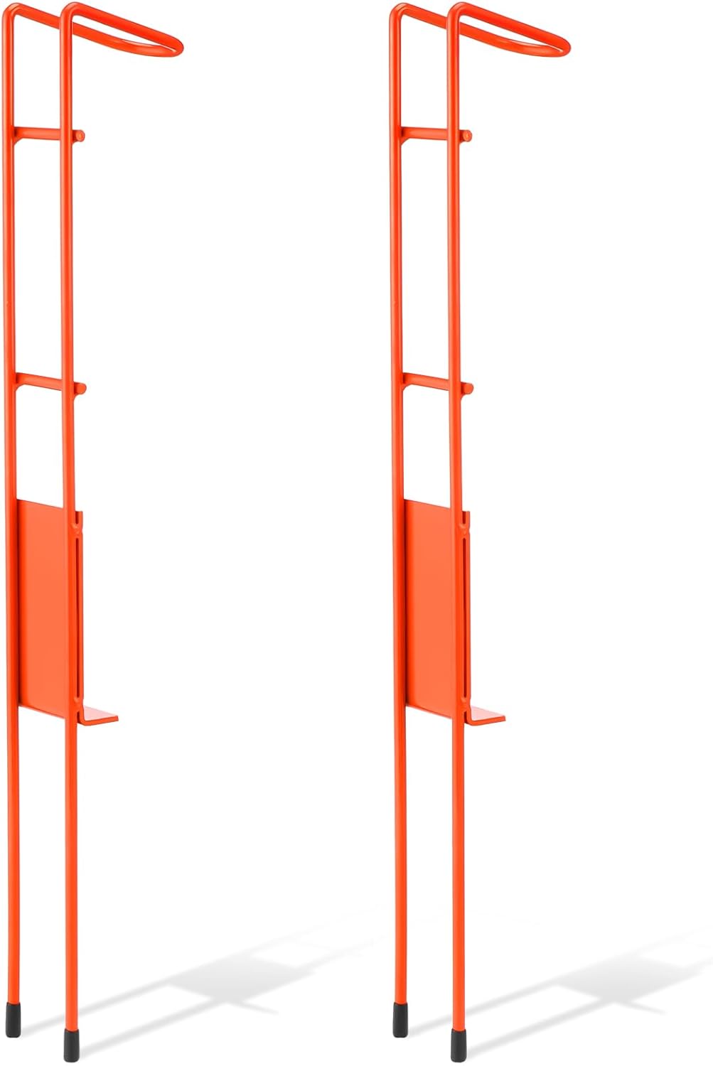 2 Set Blaze Orange Bank Fishing Rod Holders (0.6cm Thickness) Heavy Duty Steel Rod Stands for Shore Fishing