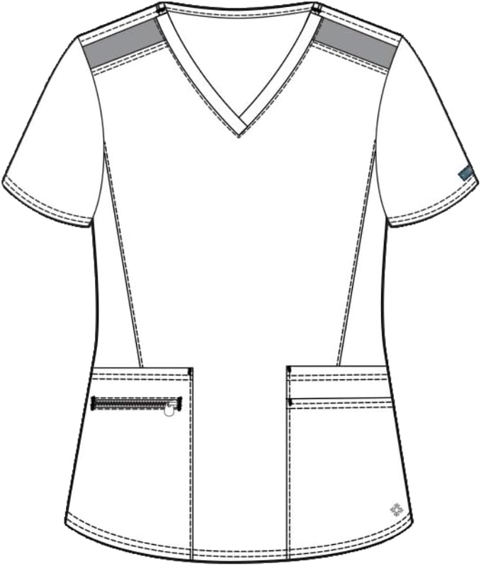 Med Couture Scrub Top for Women, V-Neck with 4 Pocket, Ultra Soft, 2-Way Stretch and Wrinkle-Free Fabric - MC7468 - Image 5