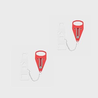 Portable Travel Lock for Enhanced Privacy and Security in Hotels, Apartments, and Dorm Rooms,2 Red