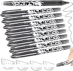 Artbiu 8 Erasable Pens Black Eraser Pen, Rub Out with Rubbers on the End, Pen Eraser, Gel Pens that Out, Cool Gel Ink Pen for Writing Stationary Office School Supplies Gifts for Teacher