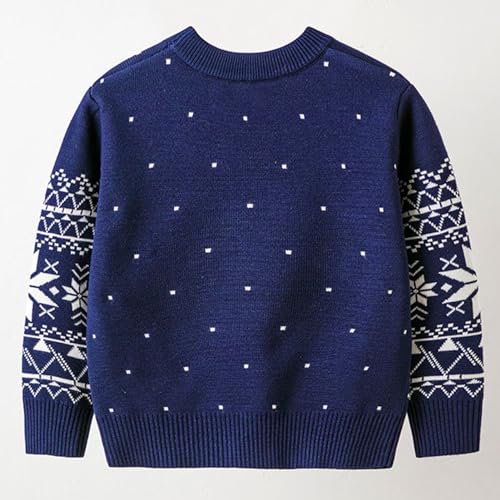 Boys Girls Knitted Christmas Jumper Kids Reindeer Snowman Pullover Sweater Knitwear Tops Crew Neck Casual Winter Clothes2