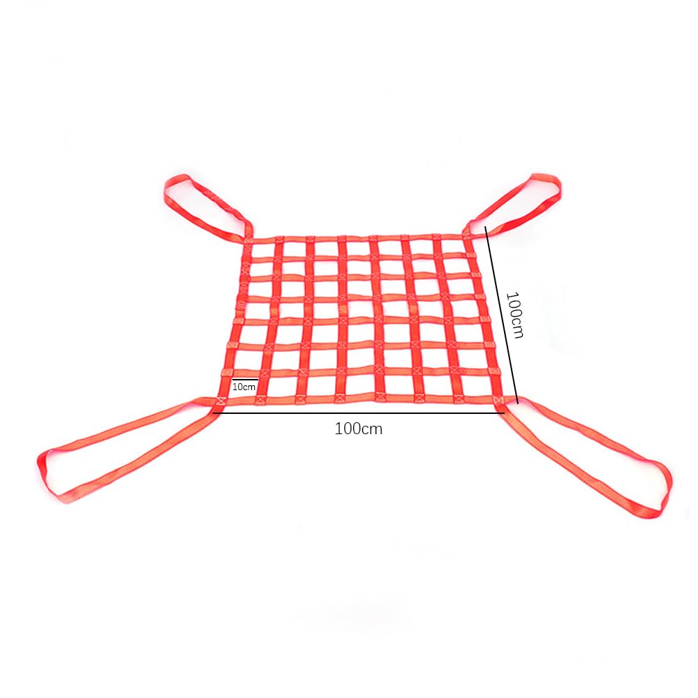 Sarini 1 x 1 m Filet de Levage en Polyester 300 kg Filet Suspendu pour Charges Lourdes Filets de Levage à Mailles carrées résistantes à l'usure pour Le Chargement et Le déchargement des Marchandises