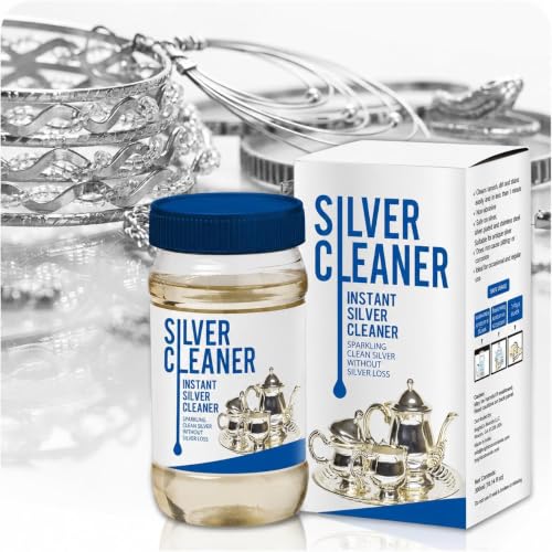 Image of Silver Deep Cleaner Liquid Tarnish Remover for Jewellery & UtensilsSilver Deep Cleaner Liquid - Fast Acting Tarnish Remover for Jewellery, Pooja Items & Utensils Instant Sparkling Clean (PACK OF 1)