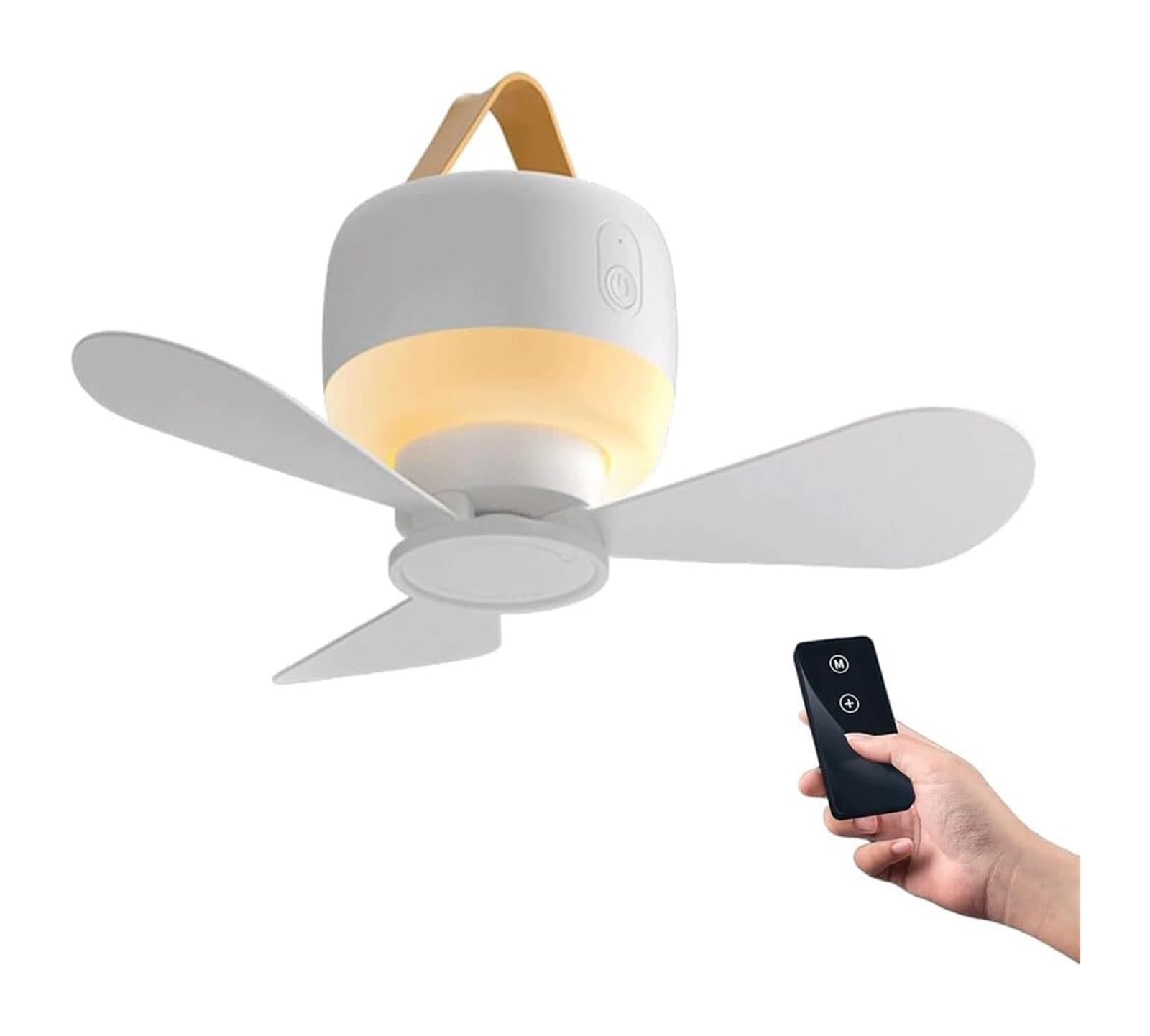 FCfpxwtz Ceiling Fan Lights, Camping Ceiling Fan Remote USB Rechargeable 3600mAh Quiet Portable Indoor Outdoor