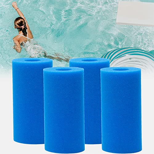 JEFFEL Éponge Filtrante Type A, Filtre Éponge Cartouche Réutilisables et lavables, Filtre Éponge Cartouche, pour Spa, pour Piscine (4 pièces) Cover