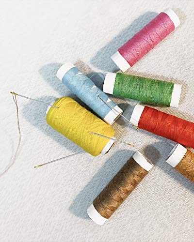 image for CIKKUE Self Threading Sewing Needles, 24PCS Embroidery Needles for Han