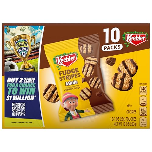 Image of Keebler Fudge Stripes Cookies Minis, with Keebler Fudge, Original, 10 Ct
