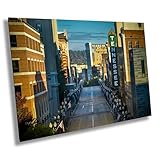 Downtown Knoxville Gay Street/Tennessee Theater at Sunset/Sunrise - Print/Canvas/Acrylic/Metal (Canvas Print, 24x36 Inches)