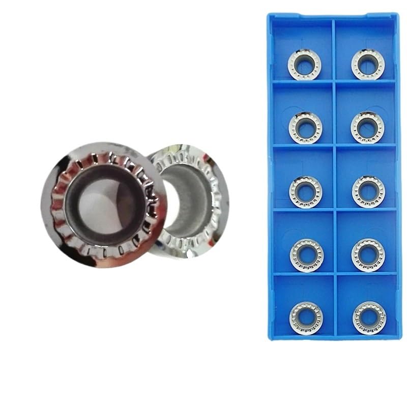 10 piezas de fresa de aleación de aluminio RCGT10T3 RCGT1204 AK H01, inserto de carburo de fresa de extremo indexable RCGT, herramienta de torneado de madera de carburo(RCGT10T3 AK H01)