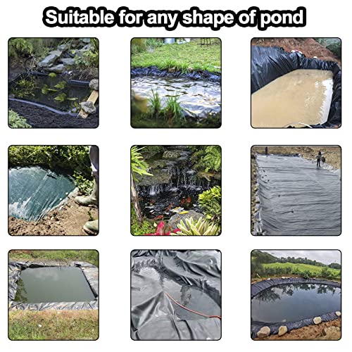 Automoris 10X13Ft Pond Liner, Pliable & Durable Lldpe Material 20 Mil Preformed Pond Liner Easy Cutting, Pond Liner For Natural Looking Ponds, Waterfall, Koi Pondsand Water Garden #TOP5
