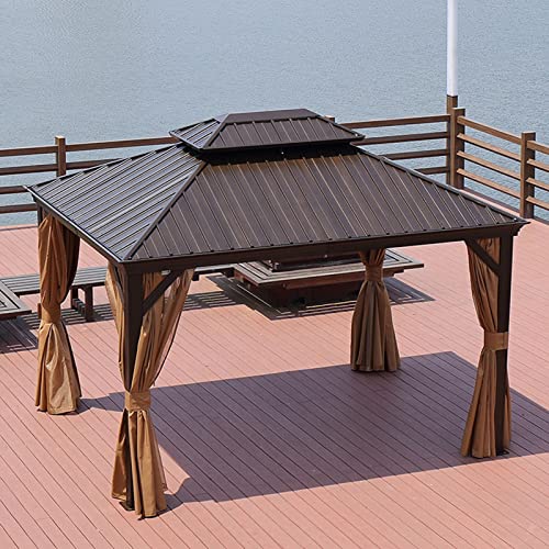 NOWLIN Gazebo de aleación de Aluminio, toldo para Patio Exterior, jardín, Villa, pabellón, Cuatro Esquinas, pérgola Superior Dura Adecuada para Patio y jardín