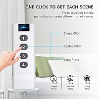 Vista 3 de ZigBee3.0 Botón remoto de escena Tuya Smart Remote, necesita Zigbee Hub, interruptor inteligente ZigBee Panel remoto funciona con la aplicación Tuya