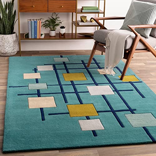Image of Soft Woolen Modern Collection Tufted Carpet for Living Room Bedroom and Hall Size 10 x 14 Feet Color Multi-N
