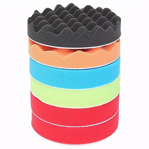 KingLan 6 sztuk 6 cali 150 mm polerowanie / bufing pad zestaw do polerowania samochodu