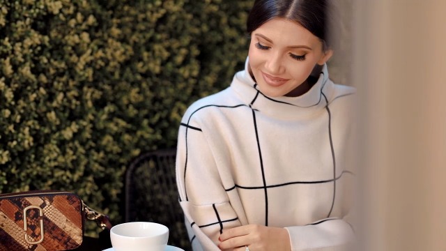 CHICWISH Women's Comfy Casual Long Sleeve Cream Grid Turtleneck Knit Top Pullover Sweater - Image 7