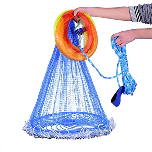 Grljd Fishing Equipment/Hand Throwing Net Fishing Artifacts Available in A Variety of Sizes (Size : Height 3.3m steel sink) (Size : Height 2.7m steel sink)