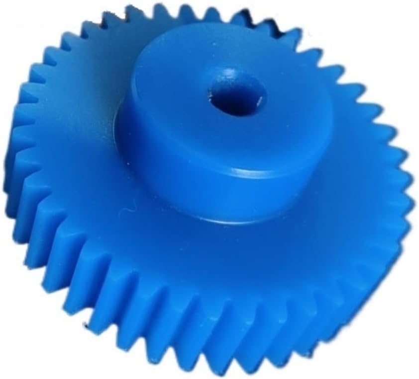 Plastic Motor Gear,1pcs 4mm Bore Blue Nylon Spur 1 Module 15T 16T 18T 20T Straight Teeth Pinion 10mm Thickness Cylindrical Spindle(18 Teeth)