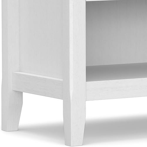 Miniatura 78 de SIMPLIHOME Amherst Mesita de noche tradicional de madera maciza de 24 pulgadas de ancho, color gris niebla, para sala de estar y dormitorio Gris
