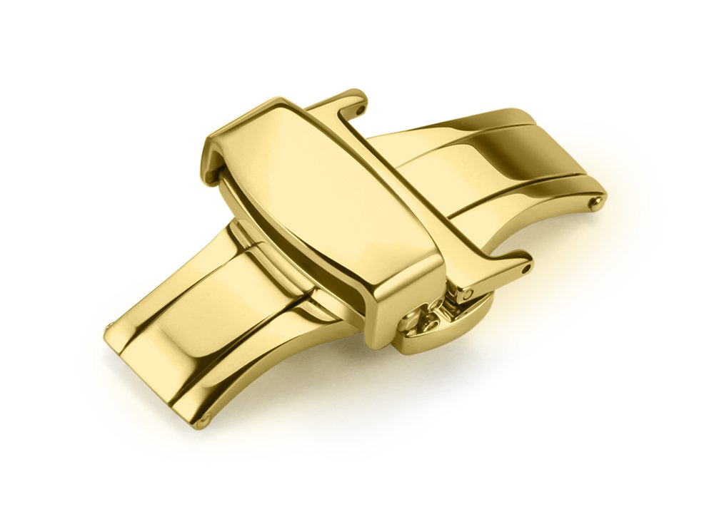 iStrap Stainless Steel Deployment Clasp Buckle Fasten Gold Black Silver Rose Gold Watchband Clasp 16mm 18mm 20mm 22mm