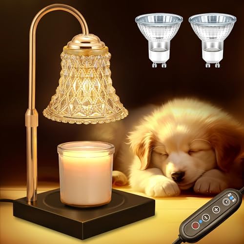 Luxo Electric Candle Warmer Desk Lamp Altura ajustável com temporizador de madei