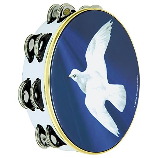 Remo TA911018 Religious Tambourine (10-Inch) - Dove