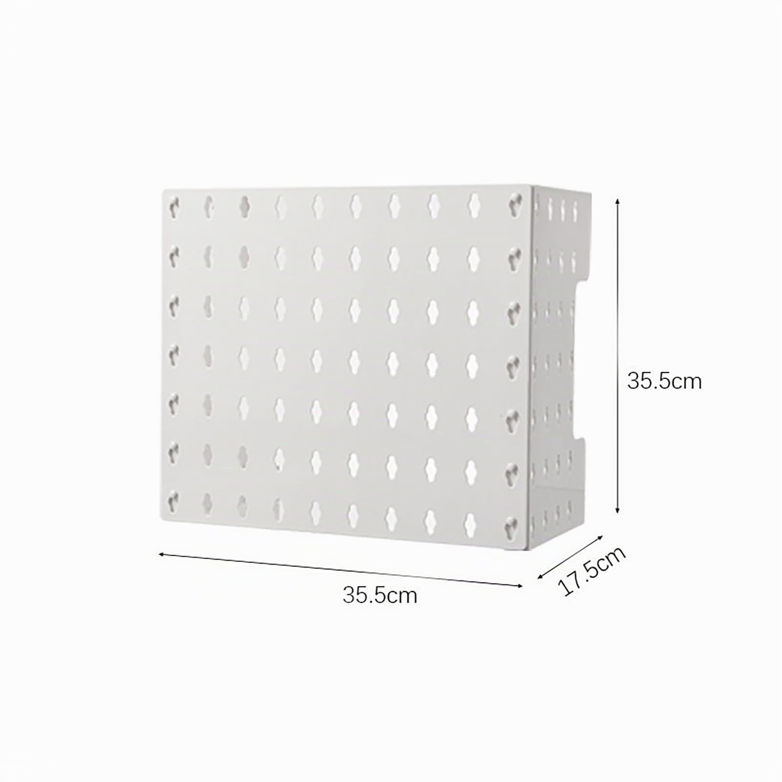 Panel de pared perforado, soporte de almacenaje multifuncional sin perforaciones, cubierta para tubería de calentador de agua a gas