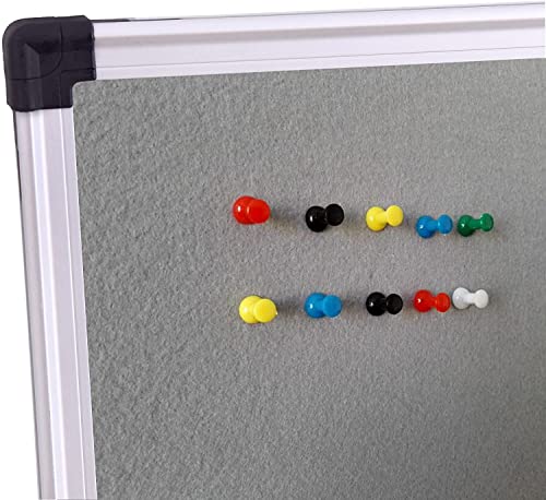 Xboard Grey Fabric Bulletin Board 36 X 24 Inch, Wall Mounted Fabric Message Notice Board 3' X 2' With Sliver Aluminum Framed For Home Office School #TOP1