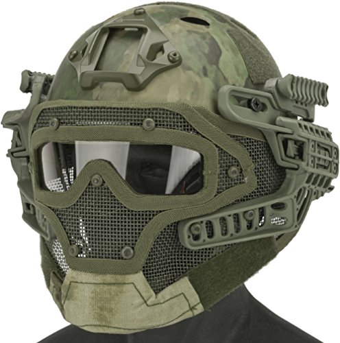 Evike Airsoft - Matrix Legionnaire Full Head Coverage Headpro/Face Pro/Goggle Protective System (Color: Arid Foliage)