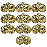 Amosfun 20 Colgantes Bolas Huecas de Aleación Estilo Vintage, Dijes Decorativos para Fabricación de Joyas Diy, Accesorios para Collares y Pulseras, Paquete de 20 Unidades Color Oro