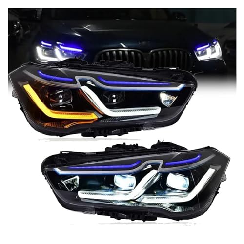 2PCS Car Front Lights Compatible For BMW X1 Headlight 2016-2021 F48 Headlamp Assembly F49 DRL Signal Lights Automotive Accessories(Original Xenon)
