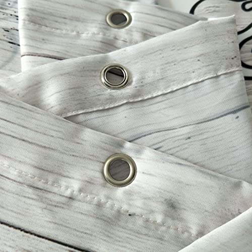 Funny Cat Whale Shower Curtain, Cool Cat Riding Whale With Japan Kanagawa Waves On Rustic Wooden Shower Curtain Sets Cute Kids Decor, Polyester Fabric Farmhouse Shower Curtain Set, 70X75In Gray Blue #TOP5