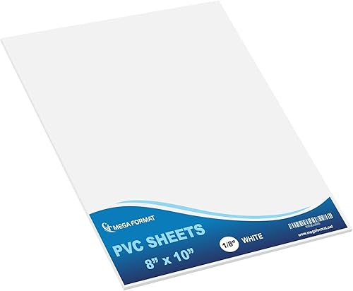 Miniatura 1 de Mega Format Hojas de plástico de PVC expandido  Hoja blanca rígida de 10 x 10 pulgadas para manualidades, señalización y exhibiciones  Sintra,