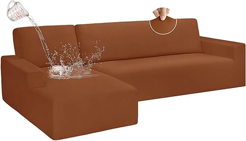 ALIECOM Fundas de sofá modulares 100% impermeables dobles para perros, funda de sofá modular en forma de L con diván, 2 fundas de sofá en forma de