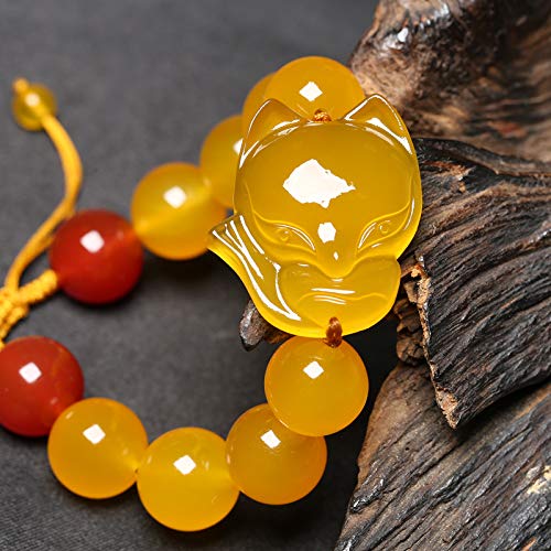 Renard en agate de chalcédoine brésilienne naturelle, cadeau idéal pour femme